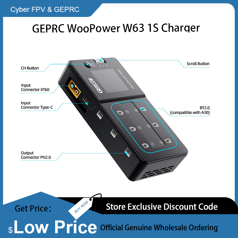 GEPRC WooPower W63 1S Şarj Cih - Drone Racing Charger incelemesi ve fiyatı